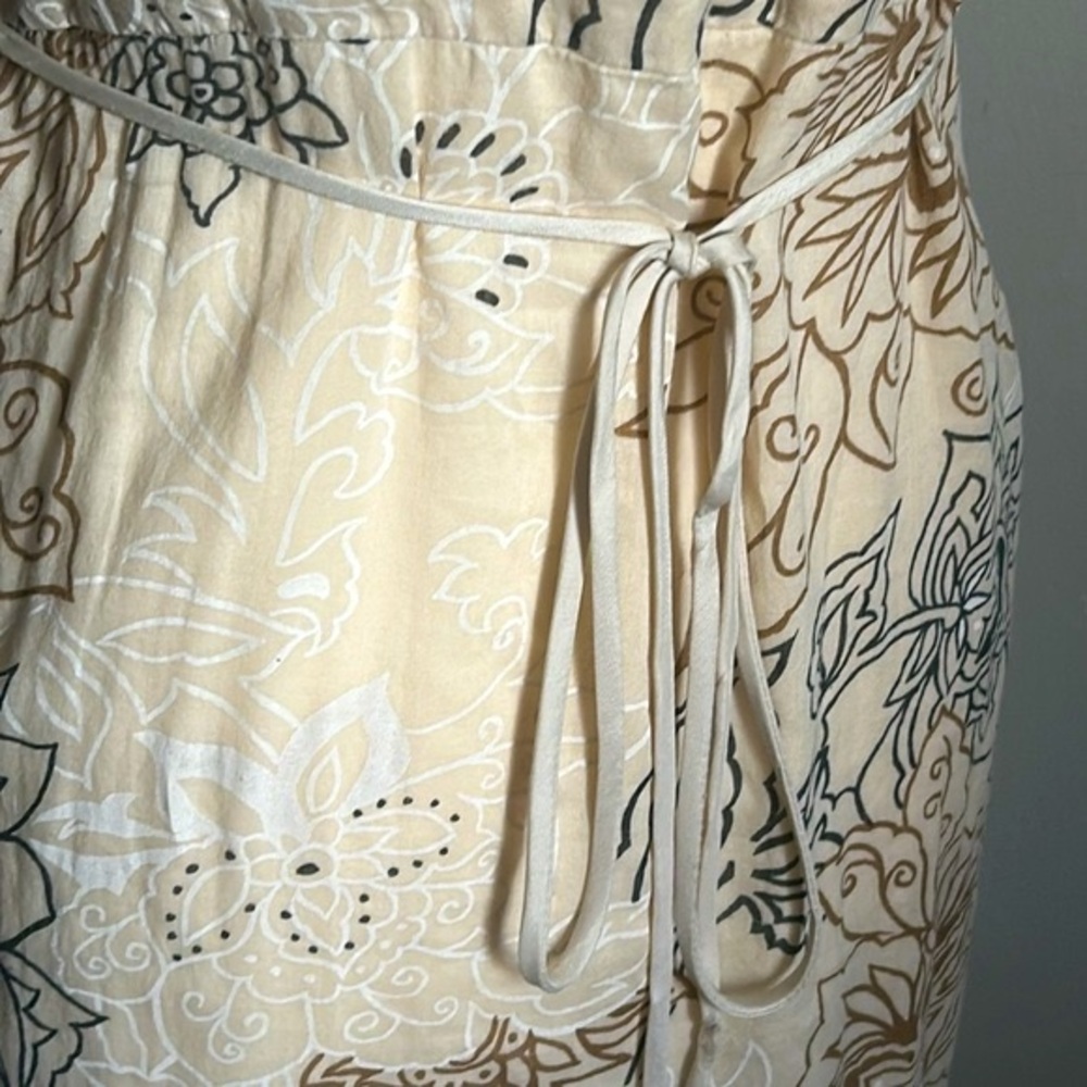 Free People Floral Split Cap Flutter Sleeve Year Round Cotton Gauze Midi Dress - Picture 7 of 13